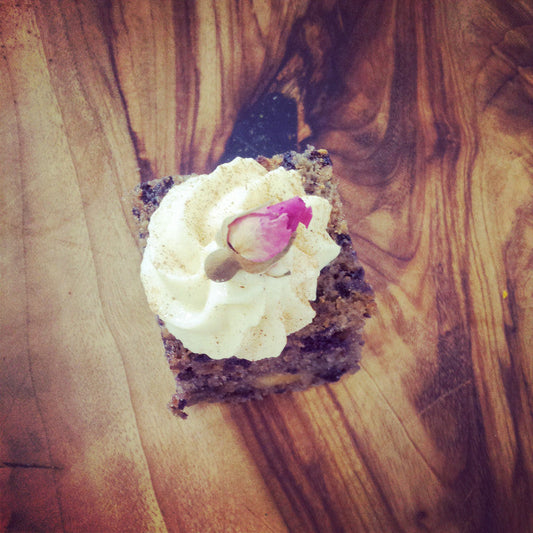 Spiced Purple Carrot Cake with Ricotta Lime and Vanilla Frosting...a'la Vanilla Zulu
