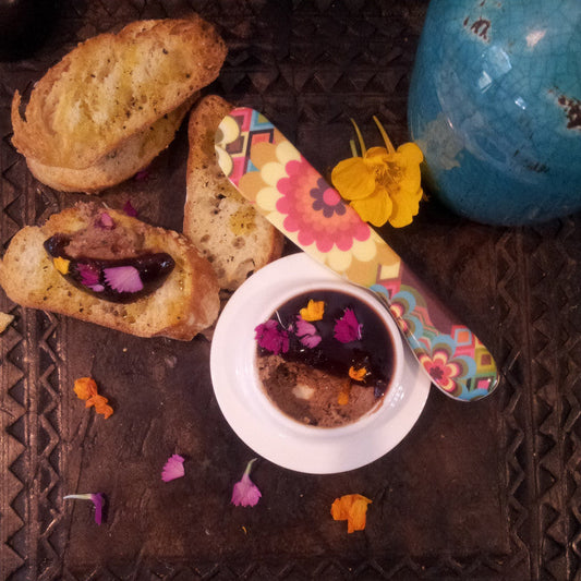 Easy Entertainer...Spicy Shiraz, beetroot and strawberry jelly pate...